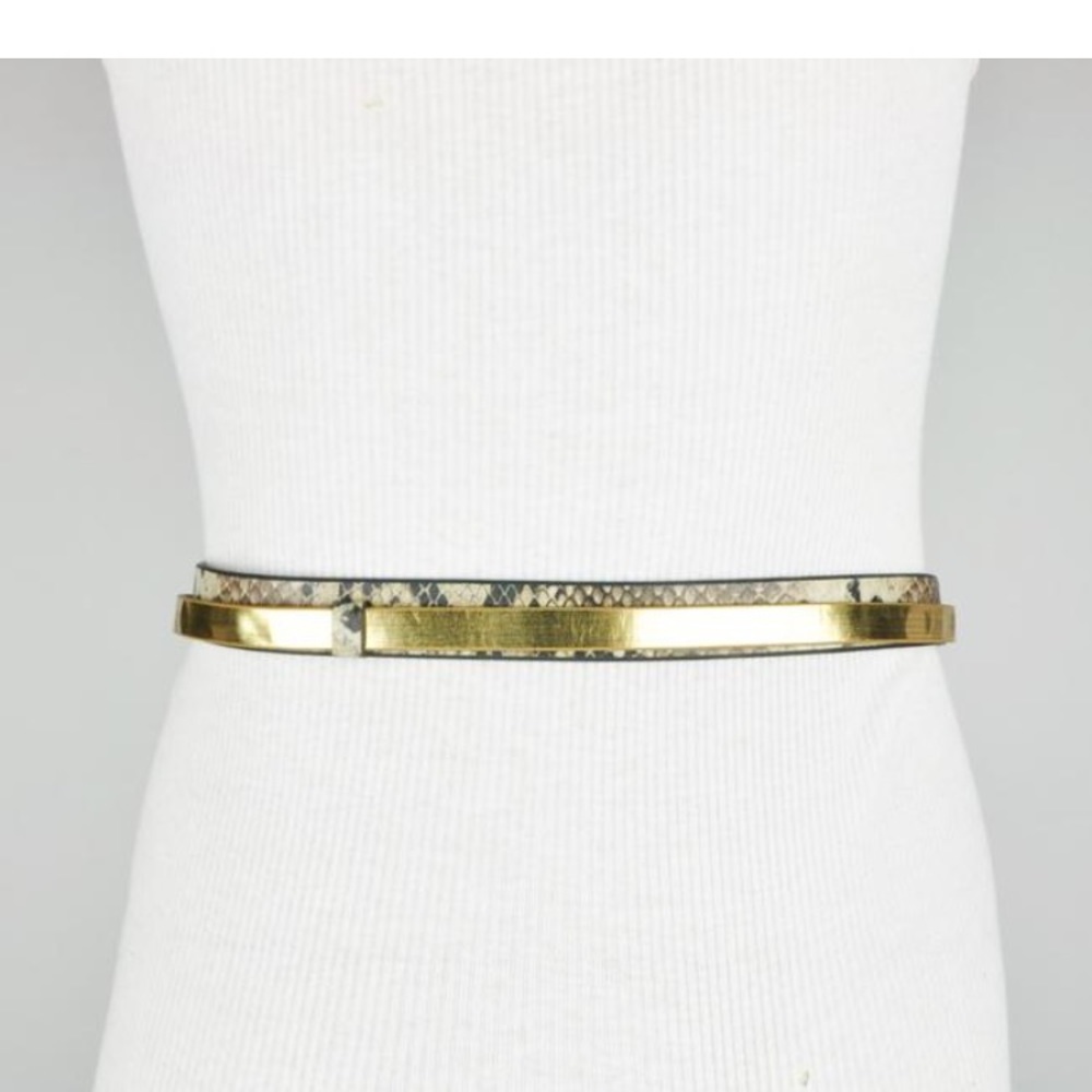 Bcbg Maxazria snake skin and gold belt - Picture 2 of 7
